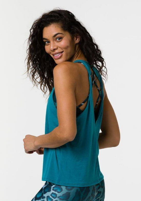 Image Title Onzie Flow Tank - Teal